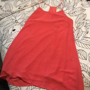 Coral shift dress